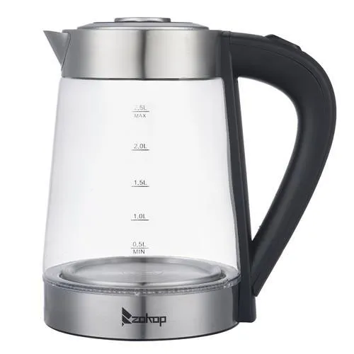 2000W 1.8L Electric Kettle in Blue Glass with UK Plug
