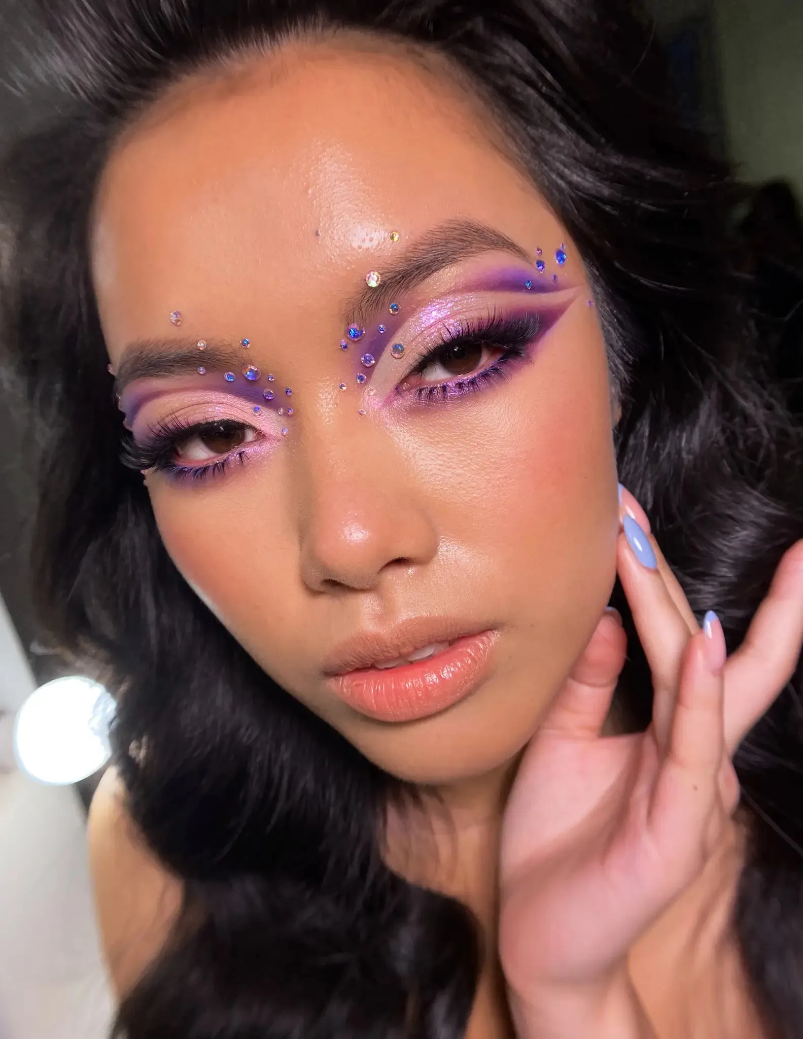 #30 Purple Blue Eyeshadow Glitter