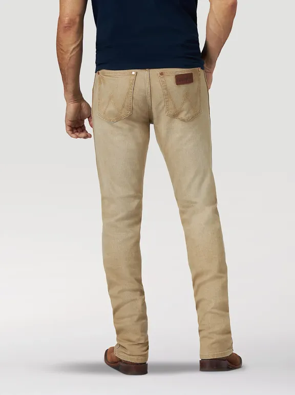 88MWZTN - Wrangler Men's Retro® Premium Slim Fit Straight Leg Jean - Tan