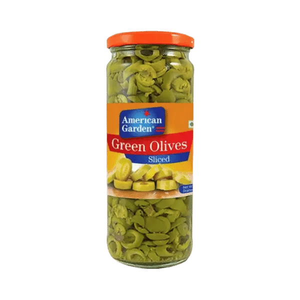 AMERICAN GARDEN GREEN OLIVES SLICED 450G
