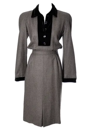 AS NEW Valentino Boutique vintage checked wool designer dress