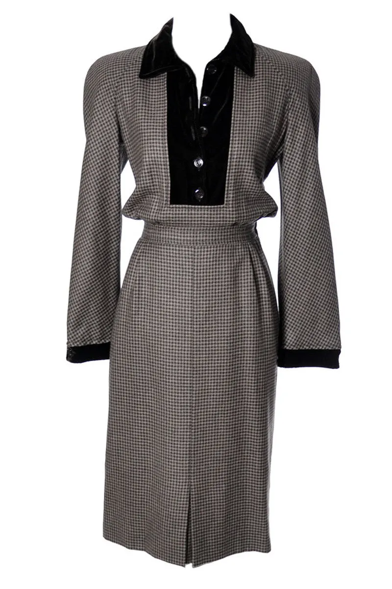 AS NEW Valentino Boutique vintage checked wool designer dress