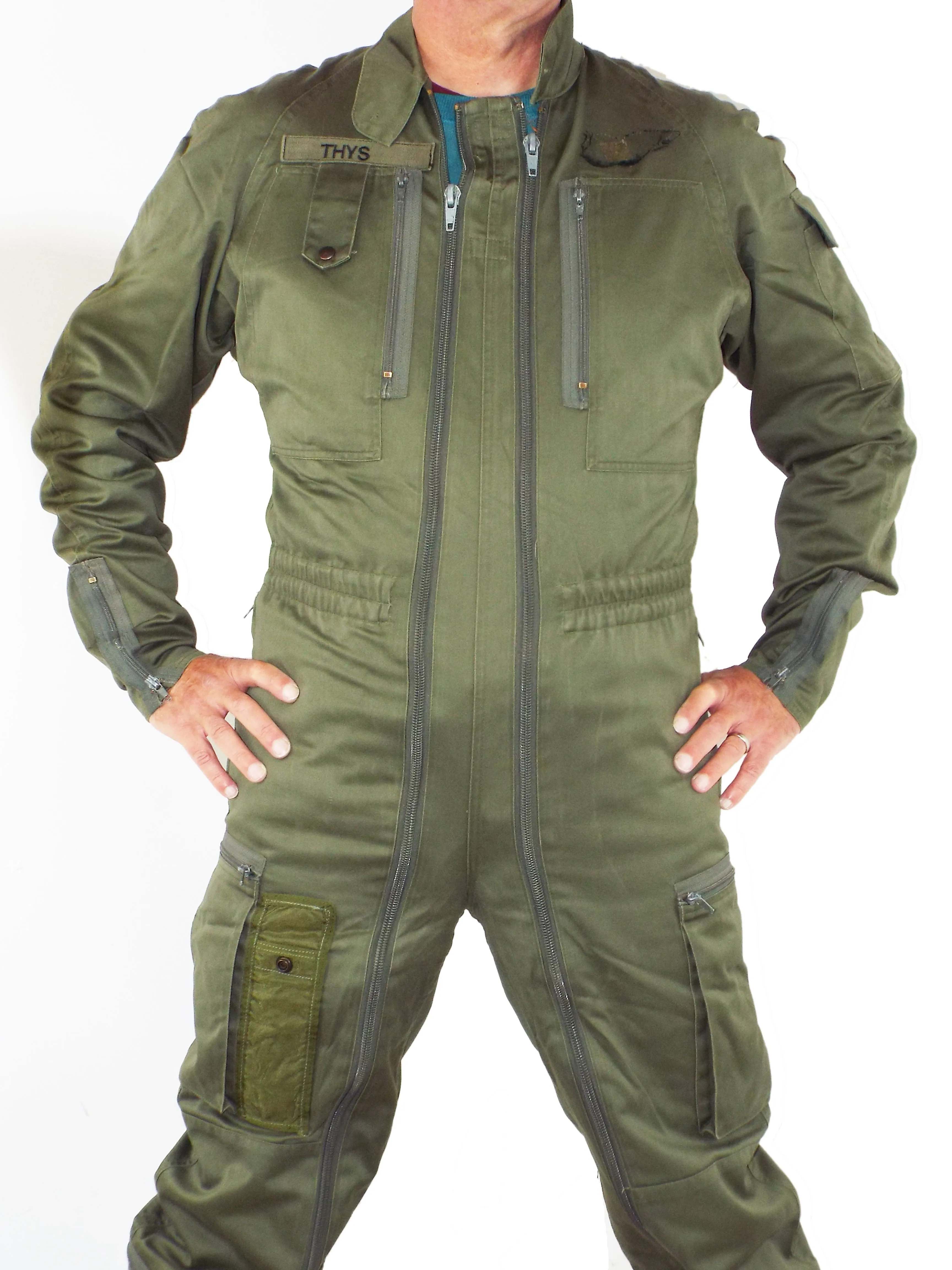 Belgian Flying Suit - Olive Green - Twin full-length zips