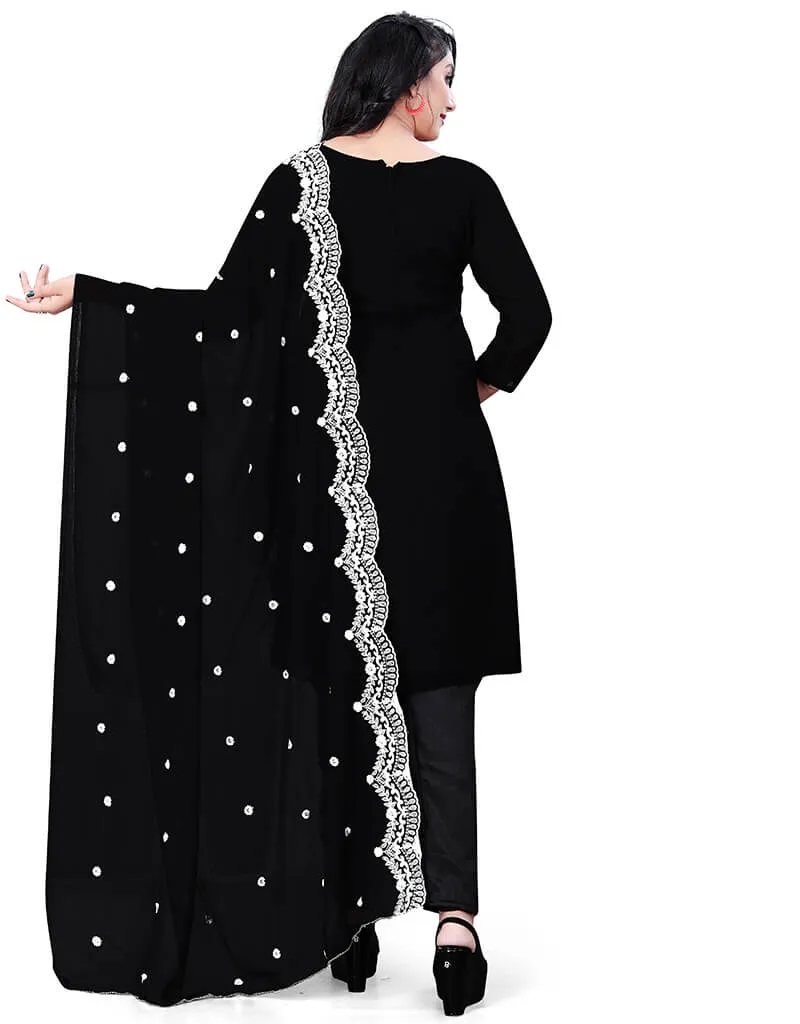 Black Georgette Pant Salwar Suit