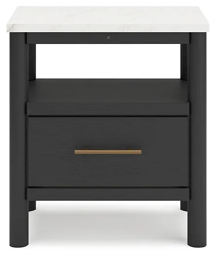Cadmori Queen Upholstered Bed with 2 Nightstands