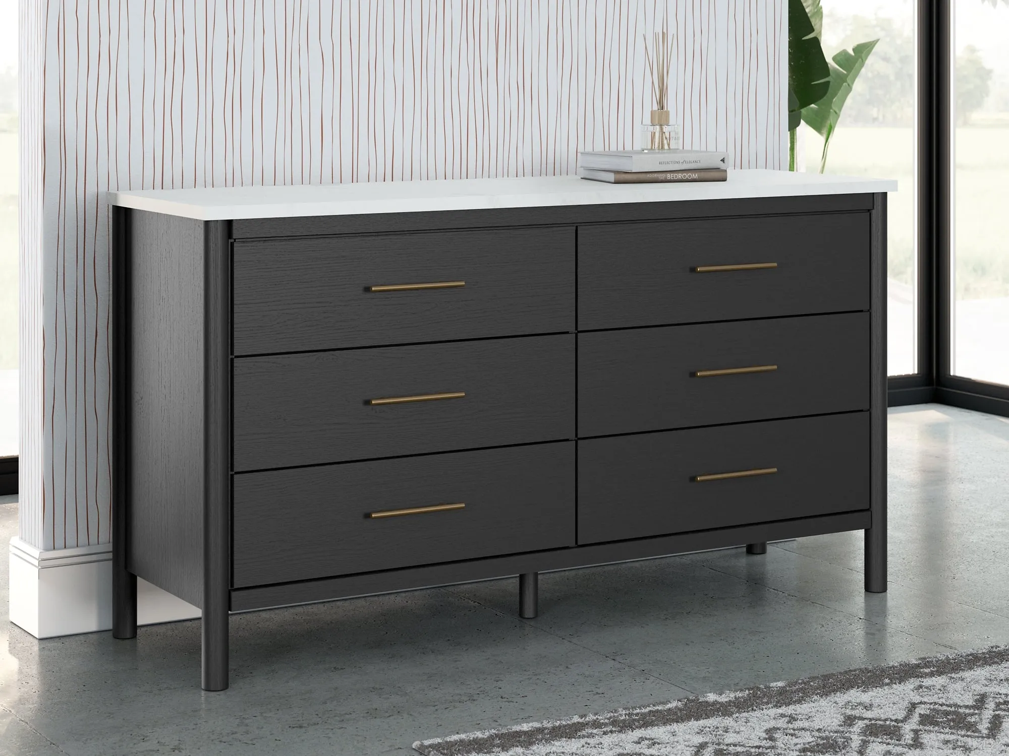 Cadmori Queen Upholstered Bed with Dresser