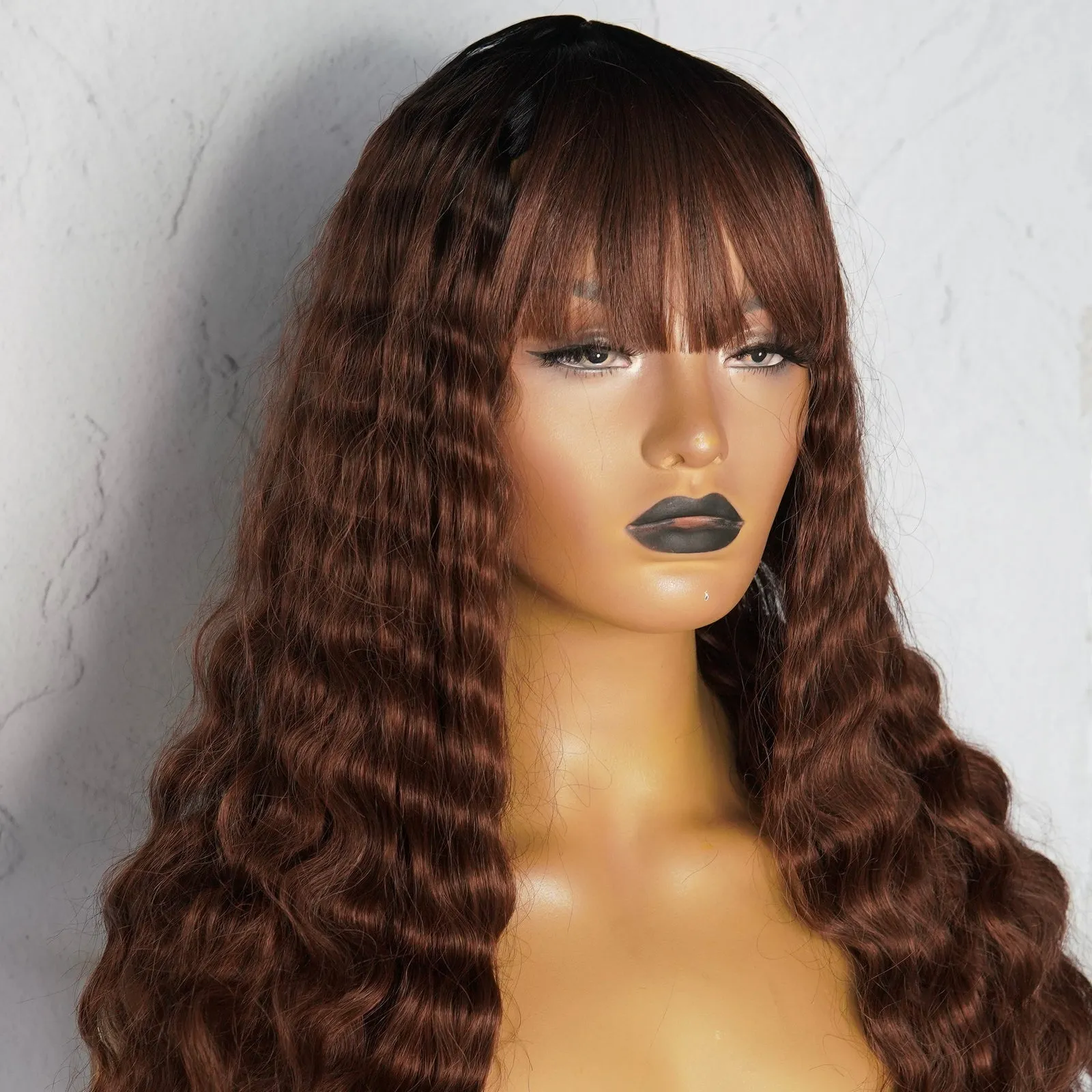 CHELSEA Chocolate Fringe Wig