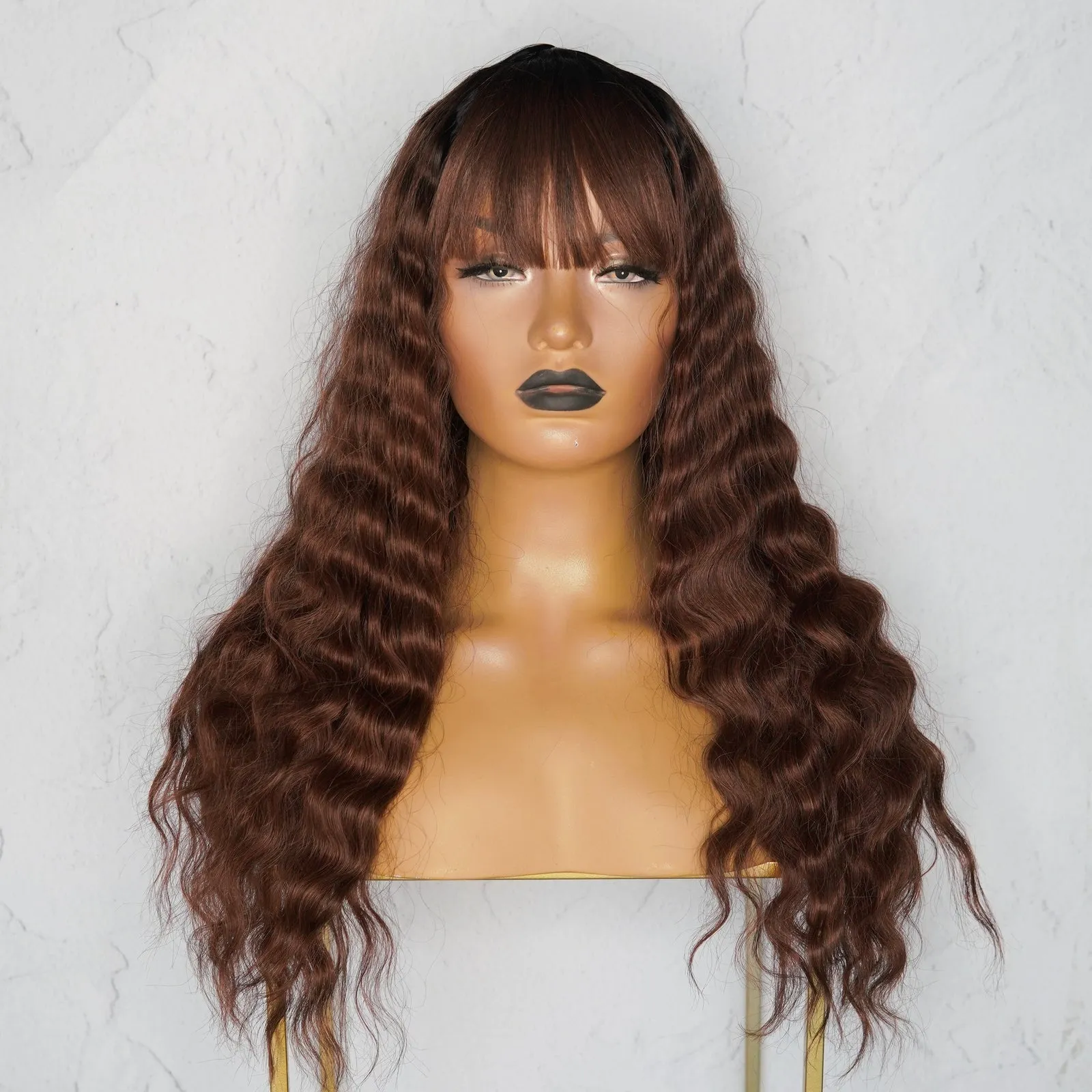 CHELSEA Chocolate Fringe Wig