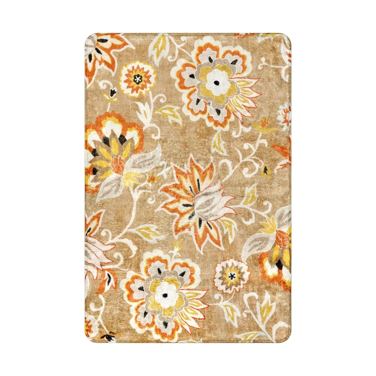Cloris Paisley Modern Bright Floral Light Tan Area Rug