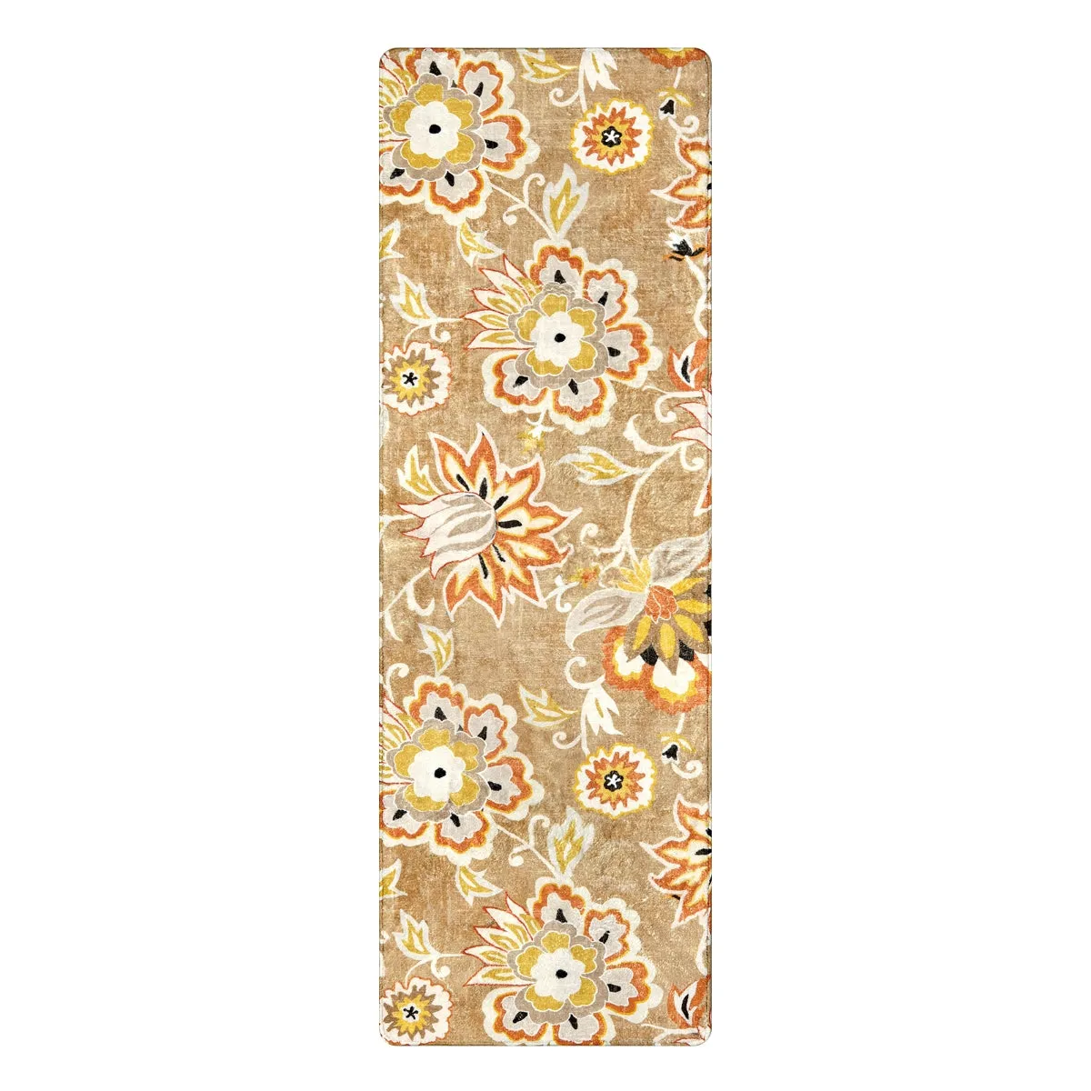 Cloris Paisley Modern Bright Floral Light Tan Area Rug