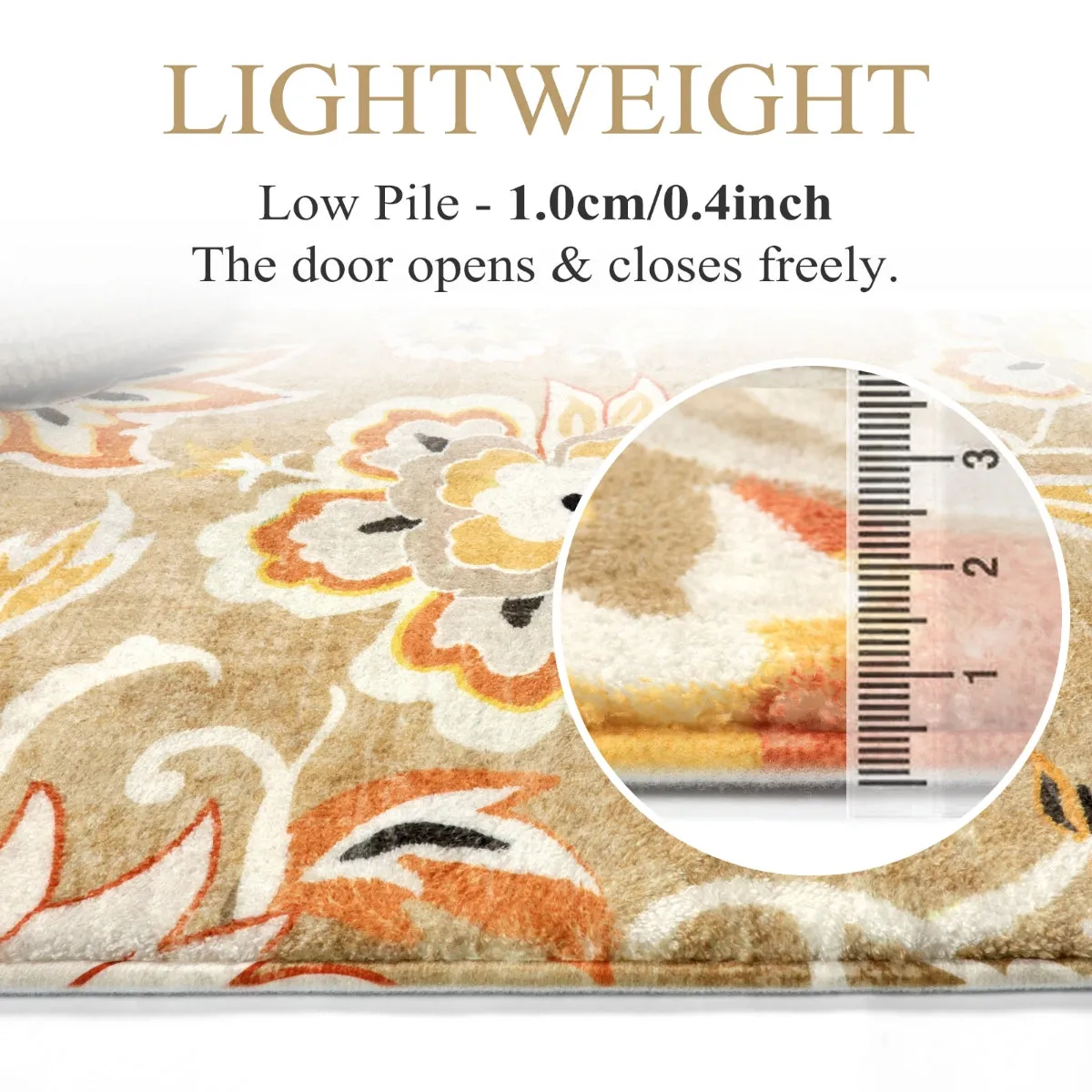 Cloris Paisley Modern Bright Floral Light Tan Area Rug