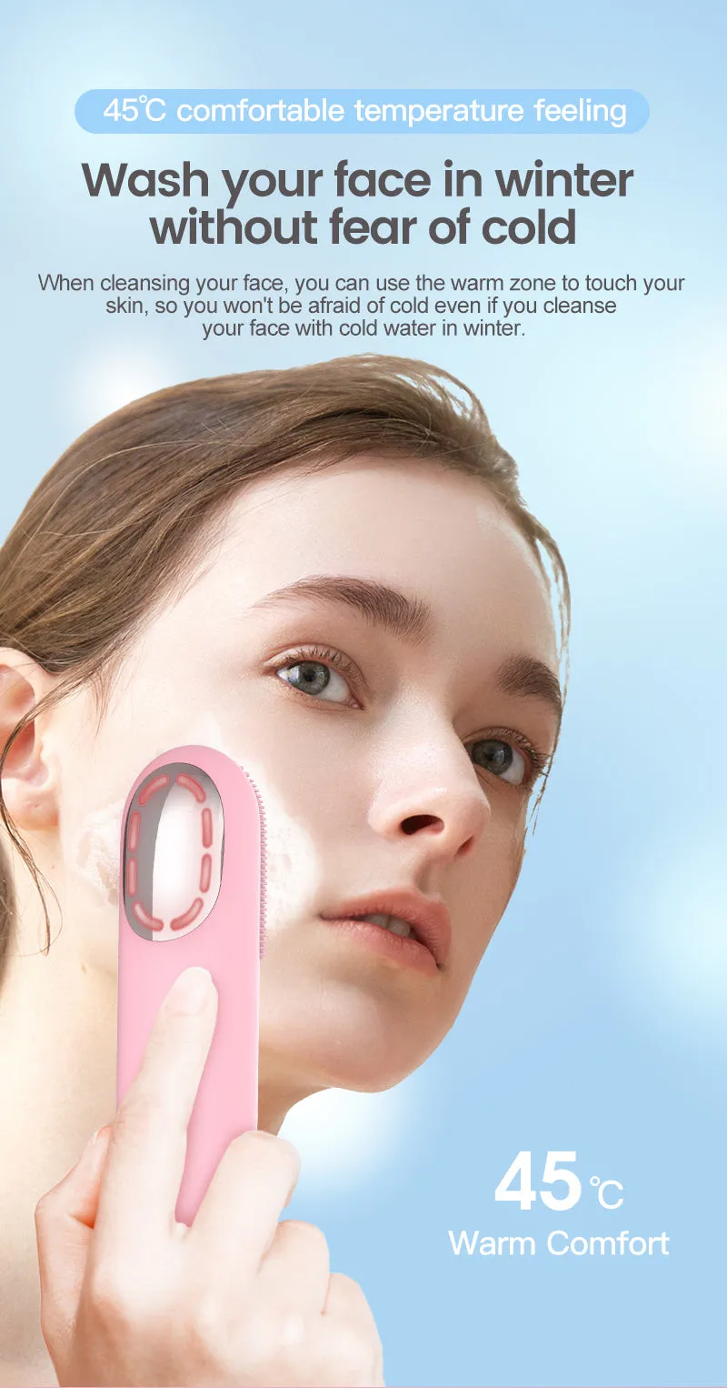 DL009 Hot Compress red blue light cleansing massager