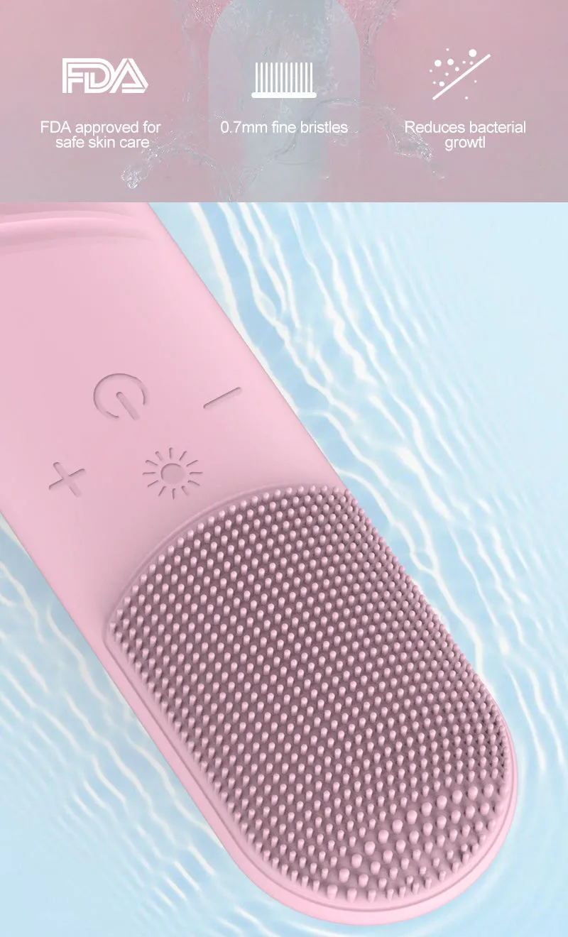 DL009 Hot Compress red blue light cleansing massager