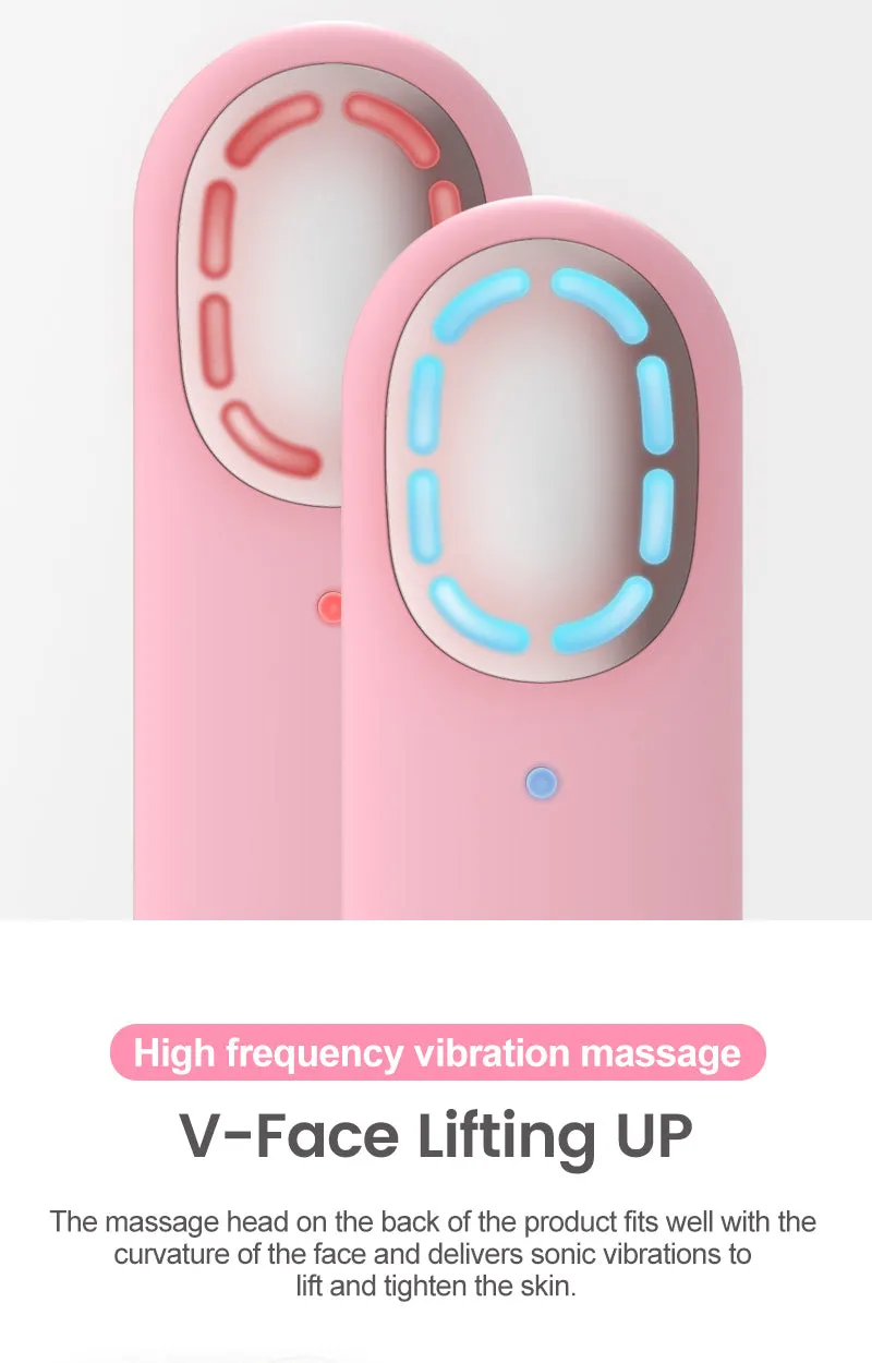 DL009 Hot Compress red blue light cleansing massager