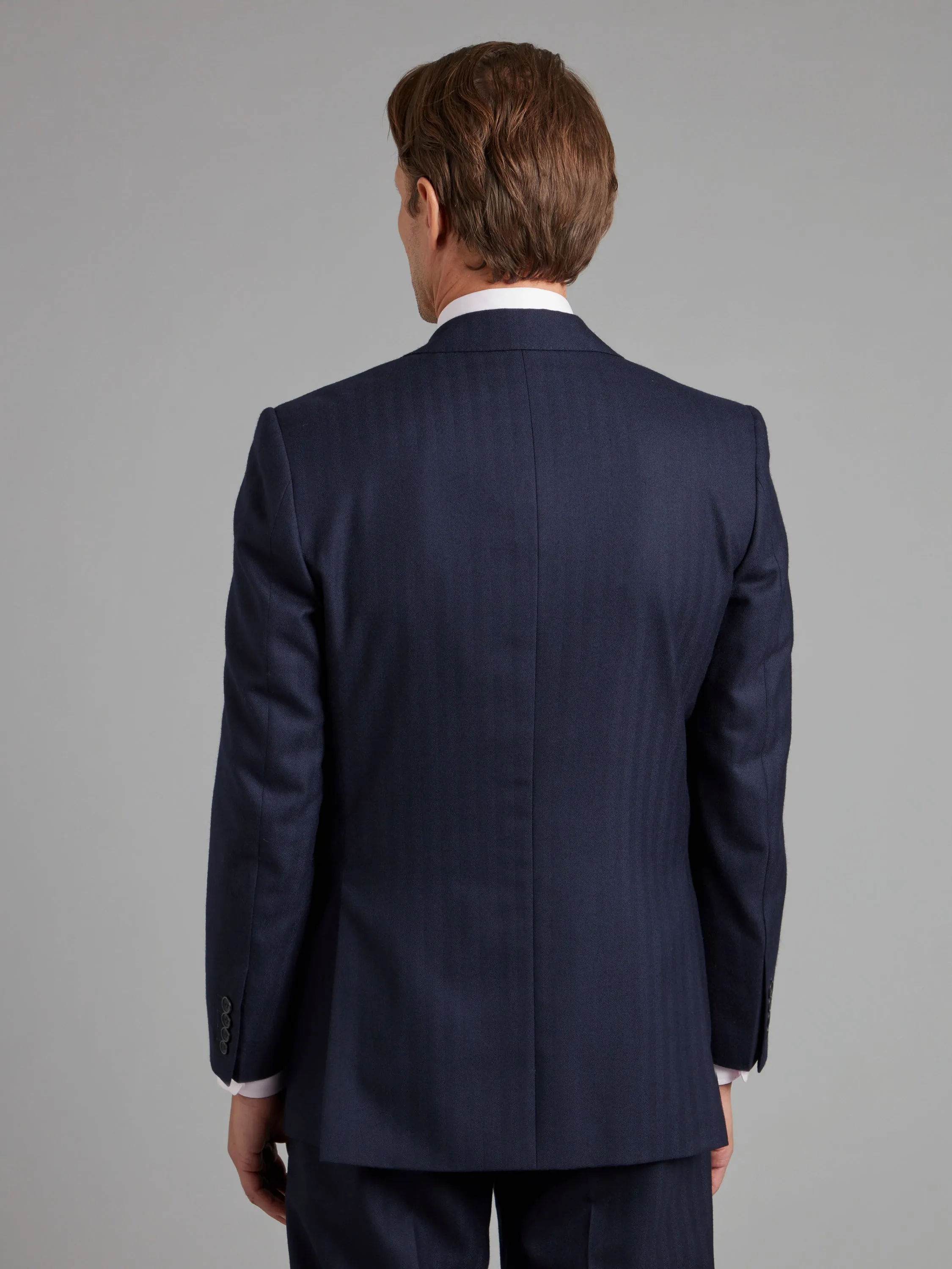 Eaton Suit - Navy Herringbone