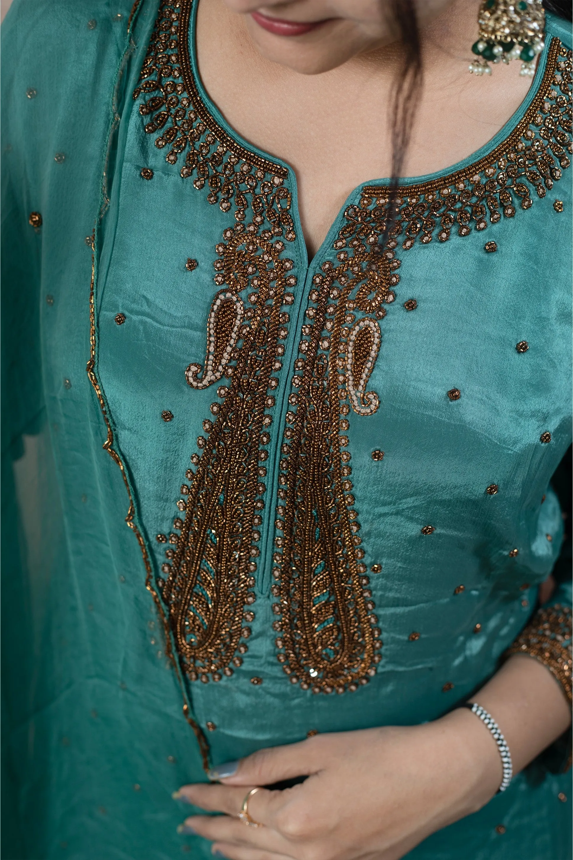 Elegant Emerald Green Ladies Suits