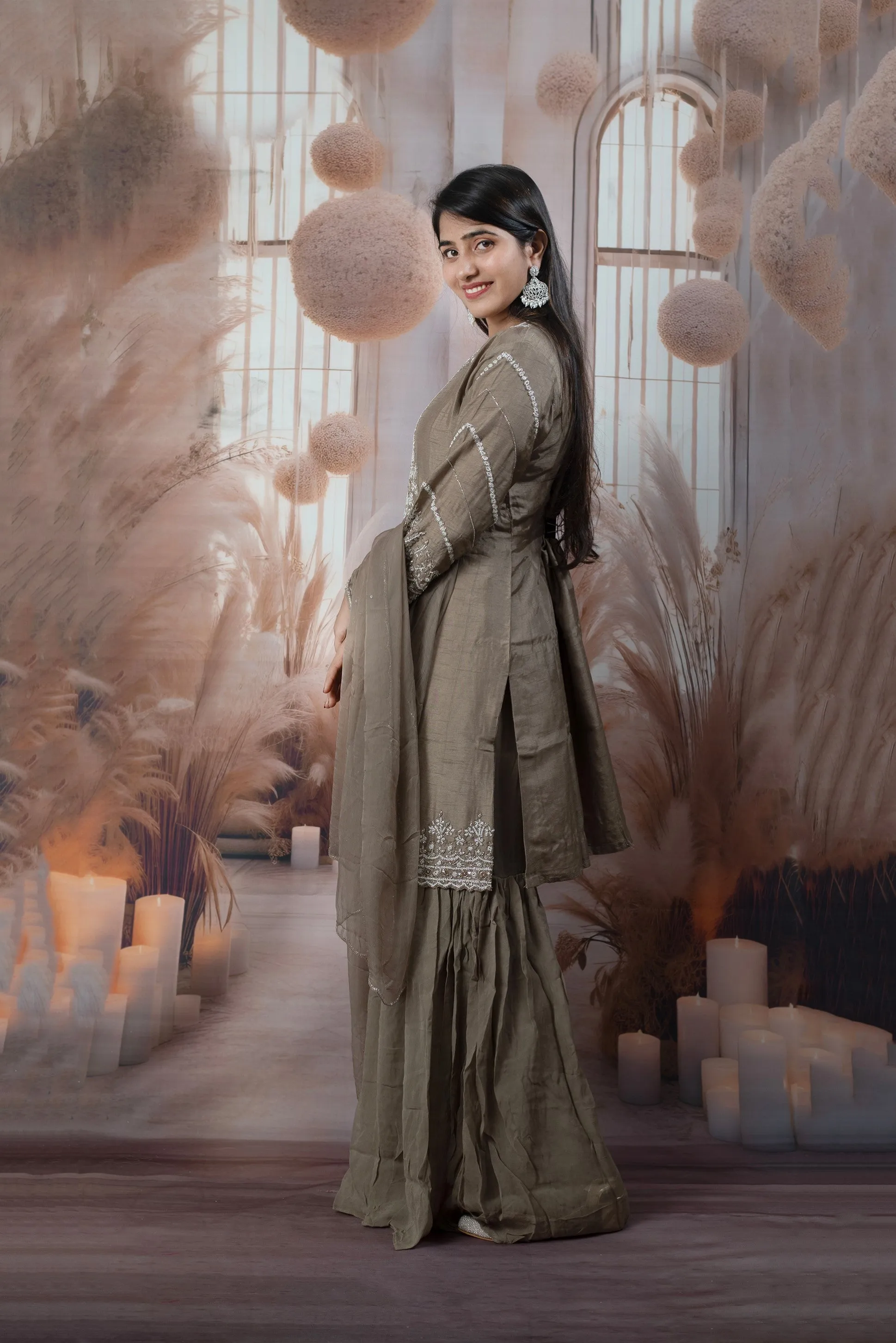 Elegant Mauve Ladies Suits