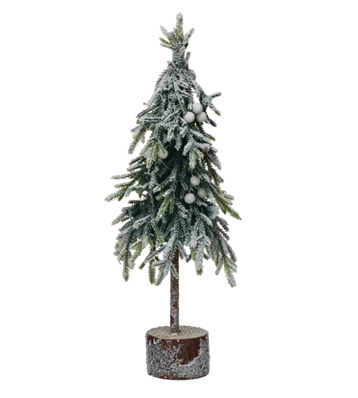 Faux Tree with Wood Base
