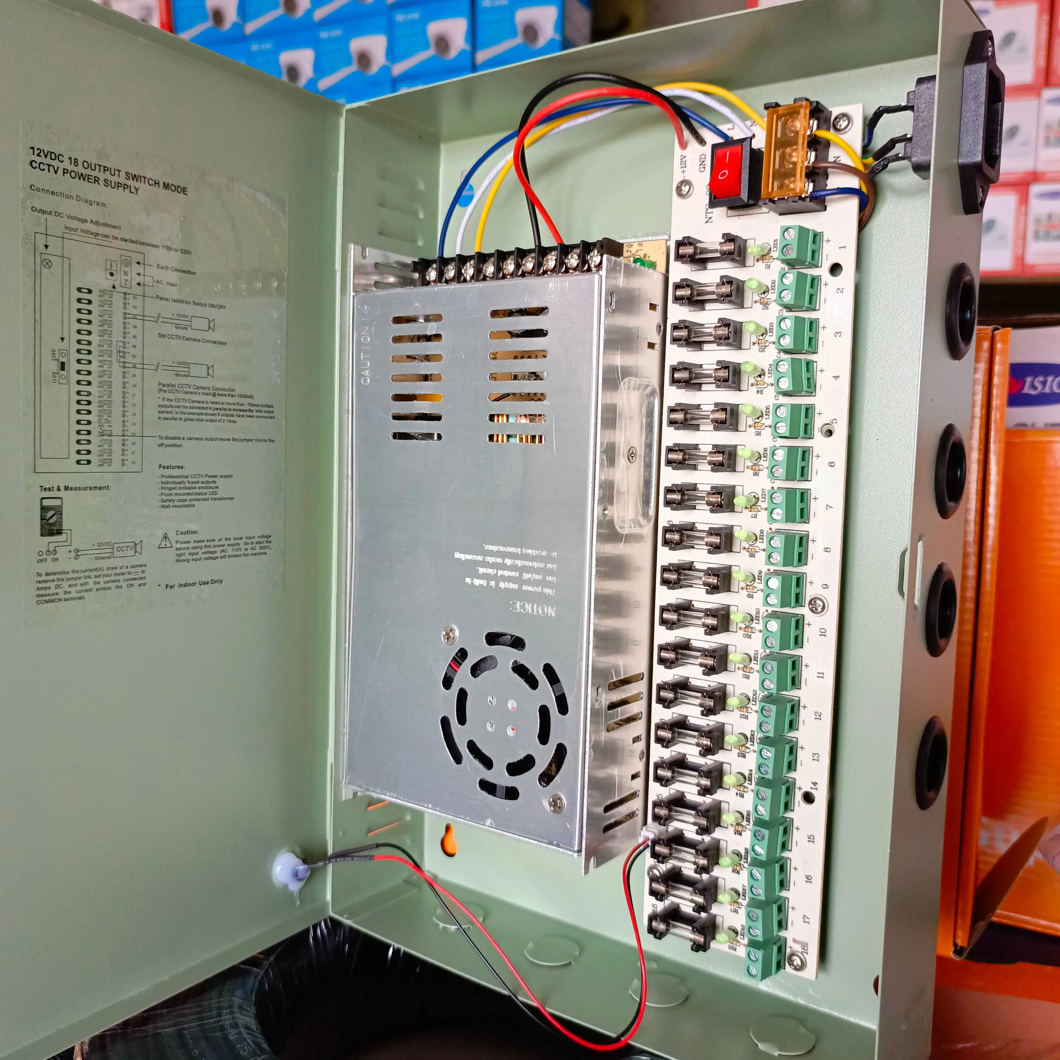 GENERIC 16-Way CCTV Power Supply Box - Brand New