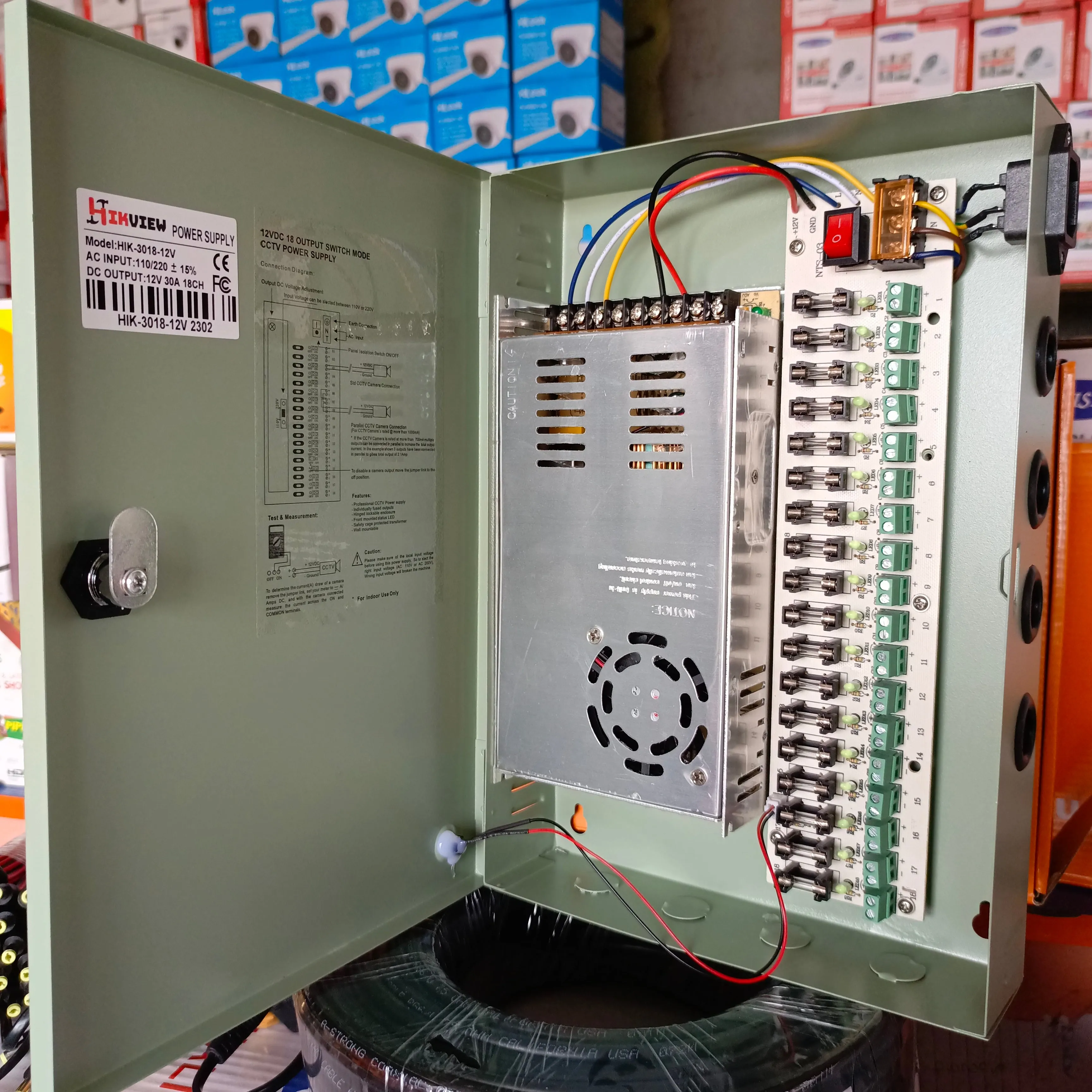 GENERIC 16-Way CCTV Power Supply Box - Brand New
