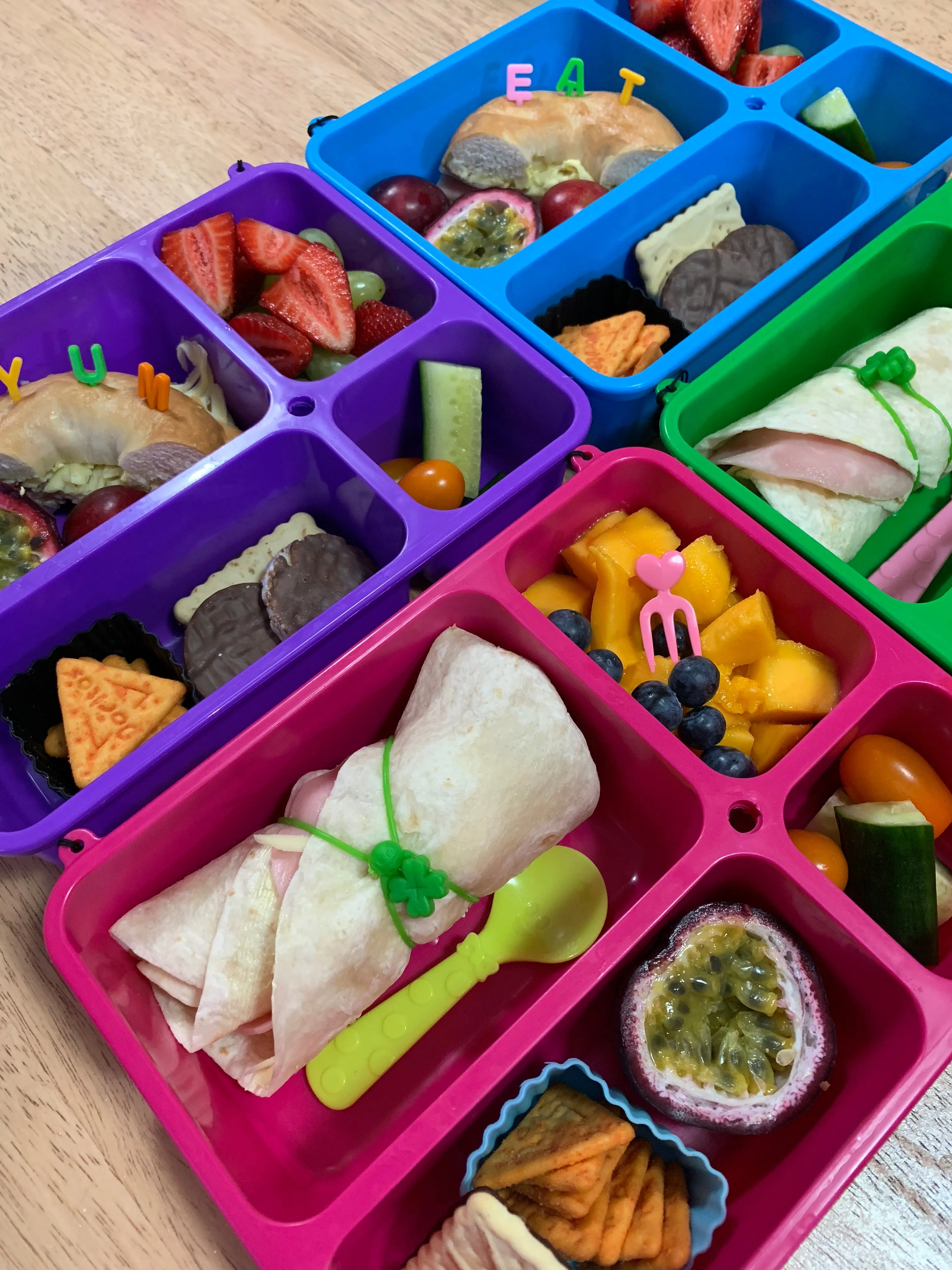 Go Green Lunch Box Bundle - Blue & Green MEDIUM