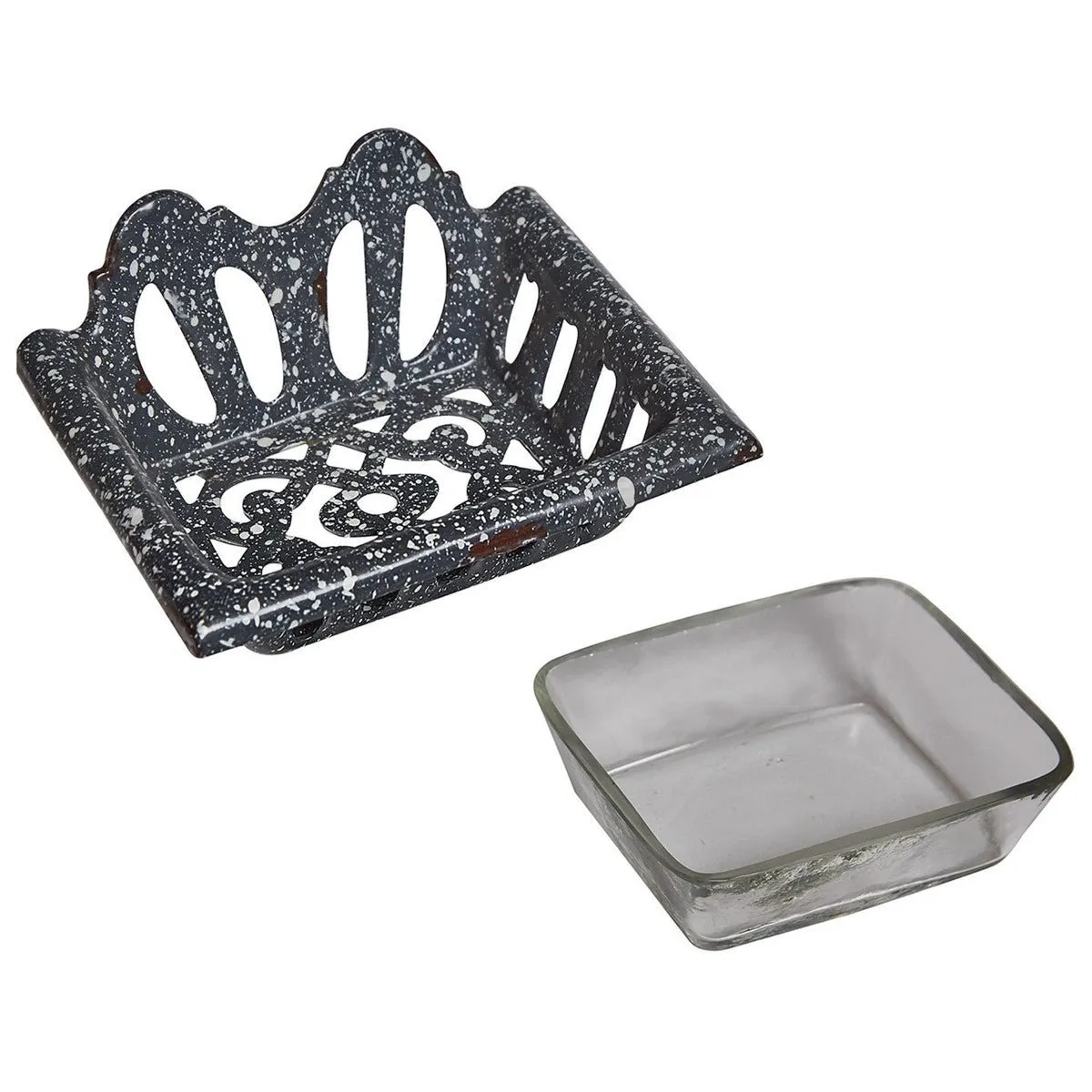 Gray Granite Enamel Soap Dish