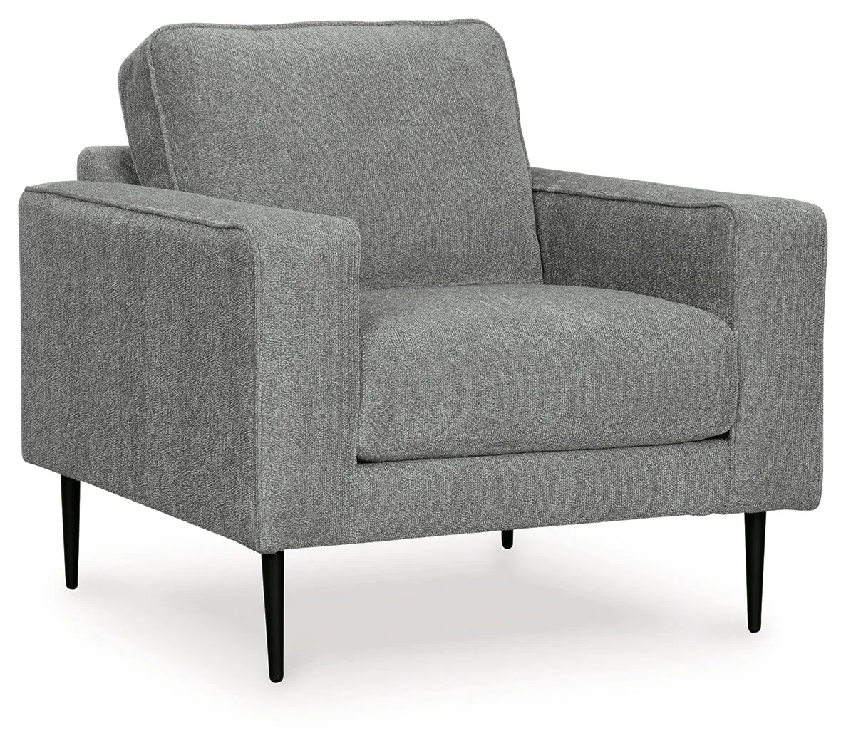 Hazela Chair and Ottoman in Charcoal