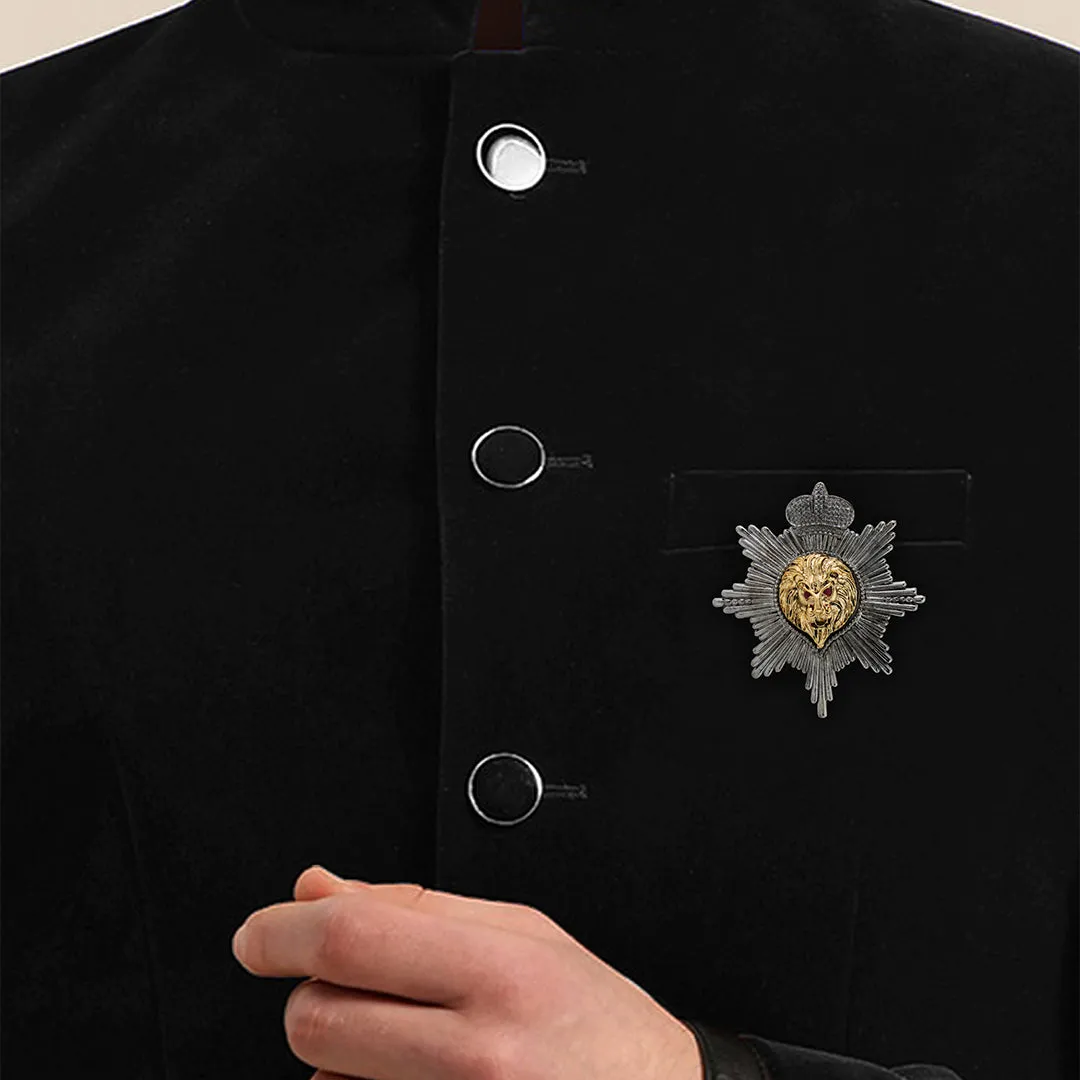 Kavove Lion’s Dominion Dark Grey Colour Lapel Pin