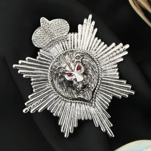 Kavove Lion’s Dominion Silver Colour Lapel Pin