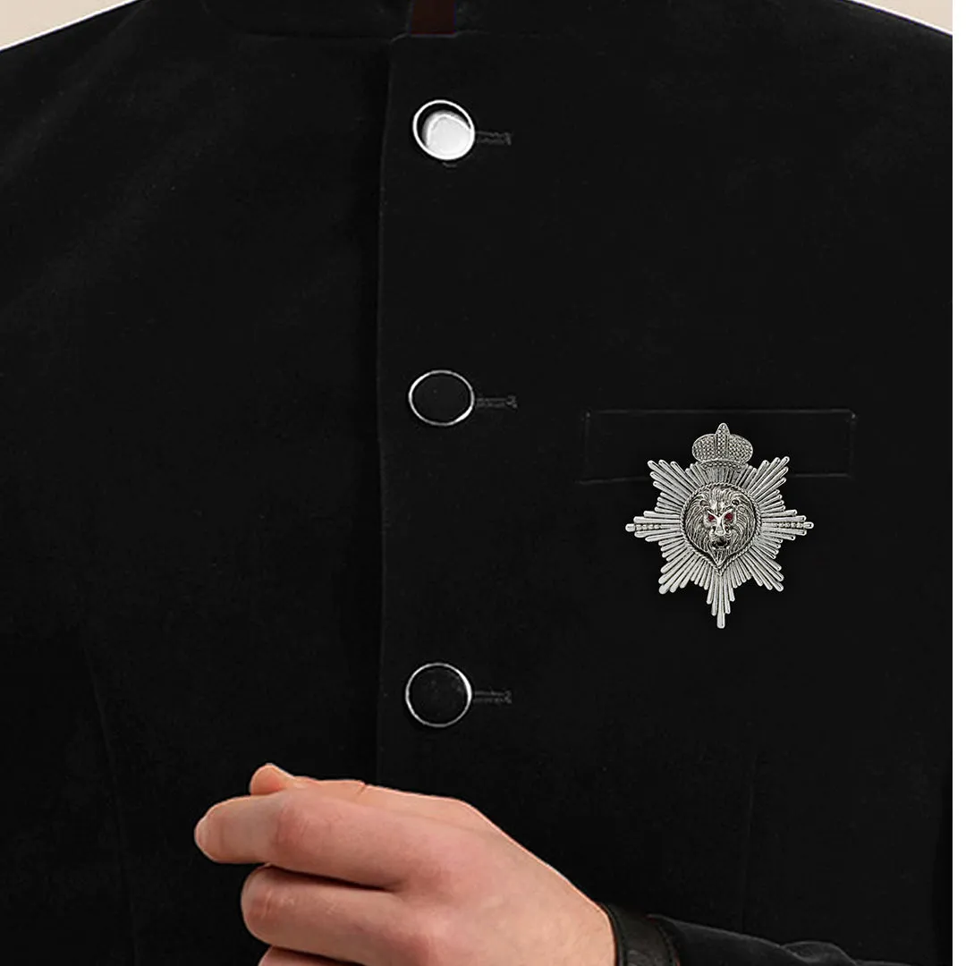 Kavove Lion’s Dominion Silver Colour Lapel Pin