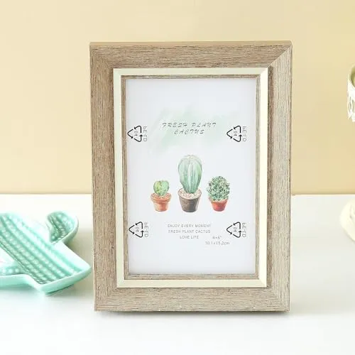 Kuber Industries Photo Frame For Home Décor|Use Horizontal & Vertical|Crystal Clear Glass|Perfect For Home, Office And Shop "11.6x16.7CM" (Natural)