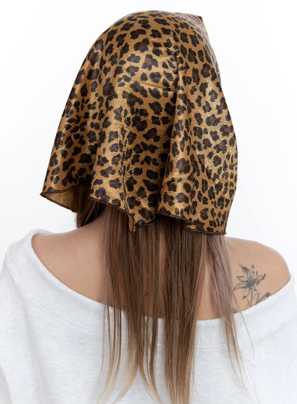 Leopard Print Polyester Scarf CN422