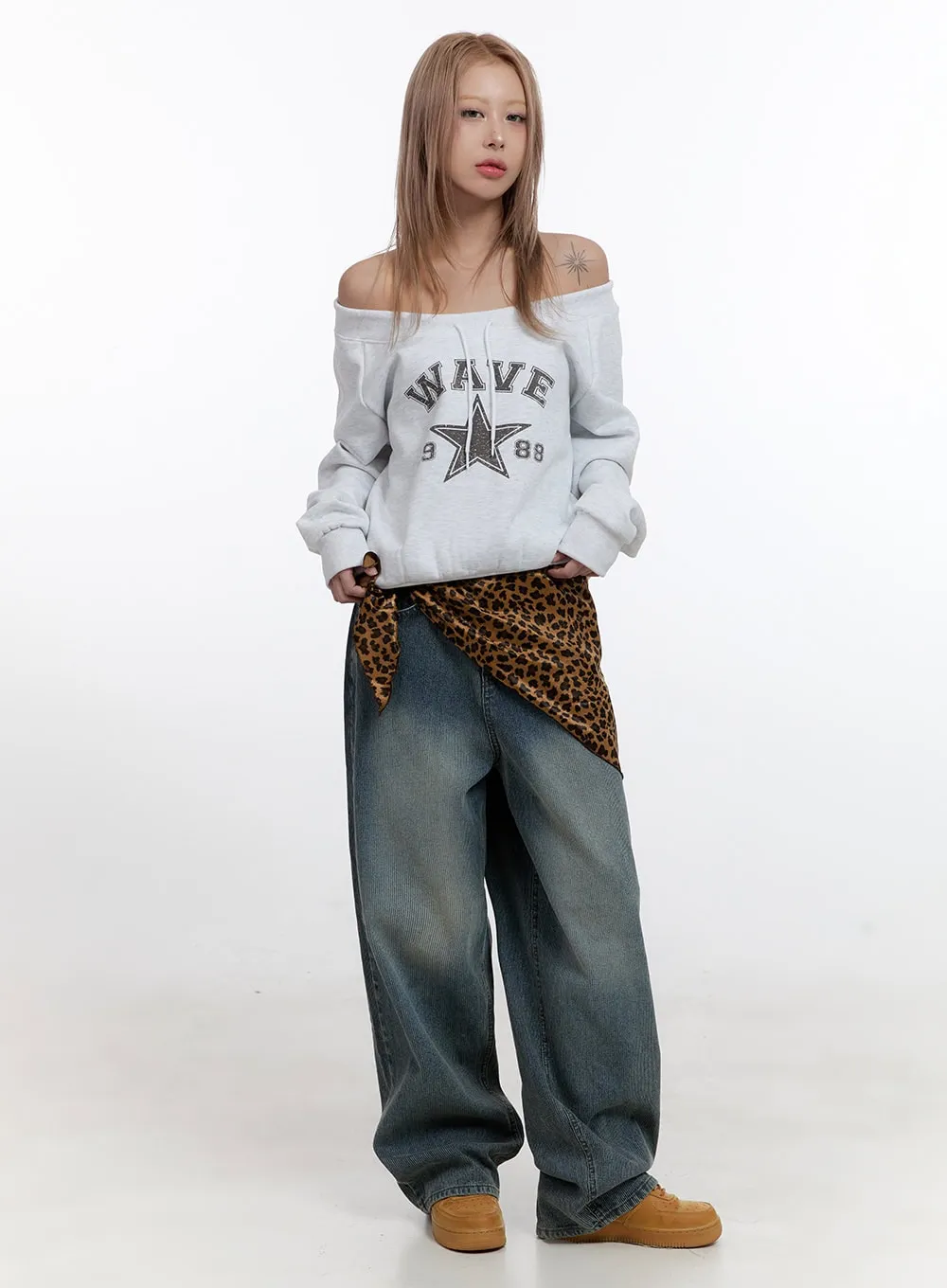 Leopard Print Polyester Scarf CN422