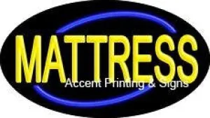 Mattress Flashing Handcrafted Real GlassTube Neon Sign