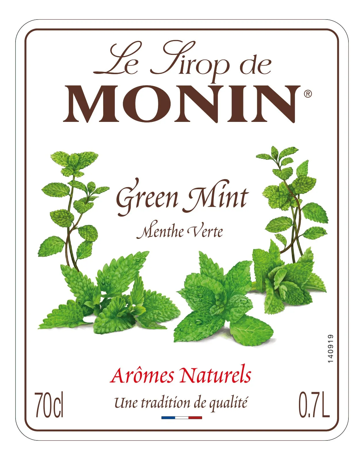 Monin Mint (Green) Syrup 70cl