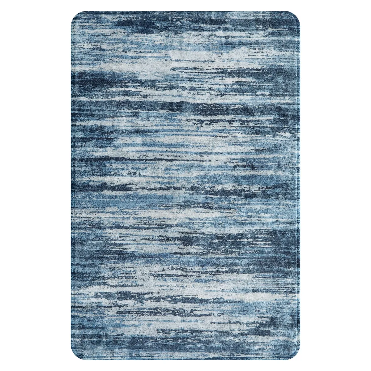 Nadia Modern Ombre Abstract Blue Area Rug