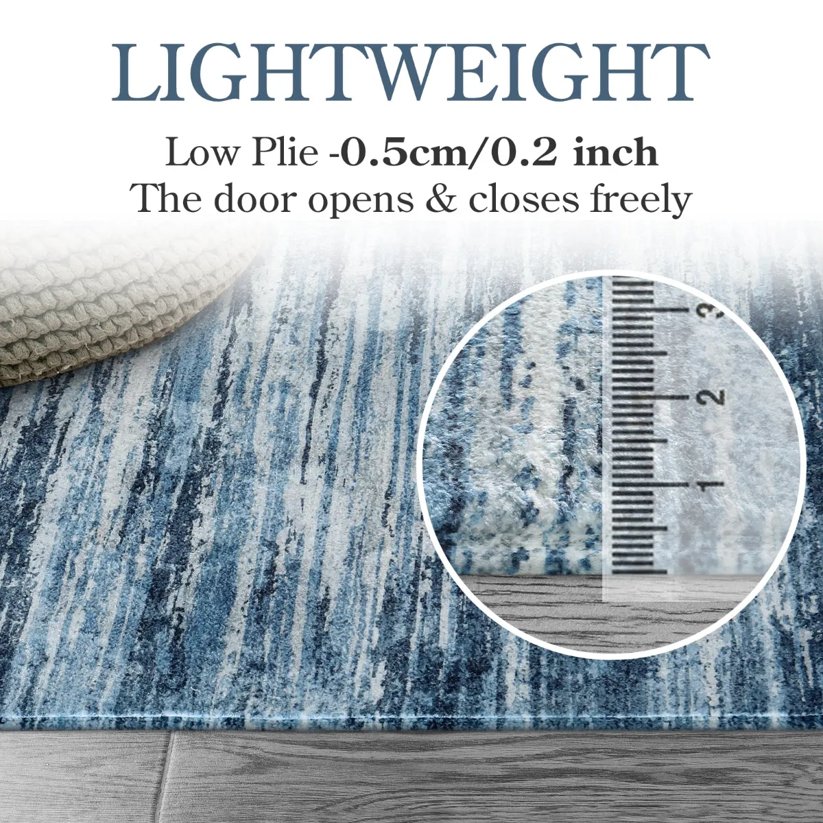 Nadia Modern Ombre Abstract Blue Area Rug