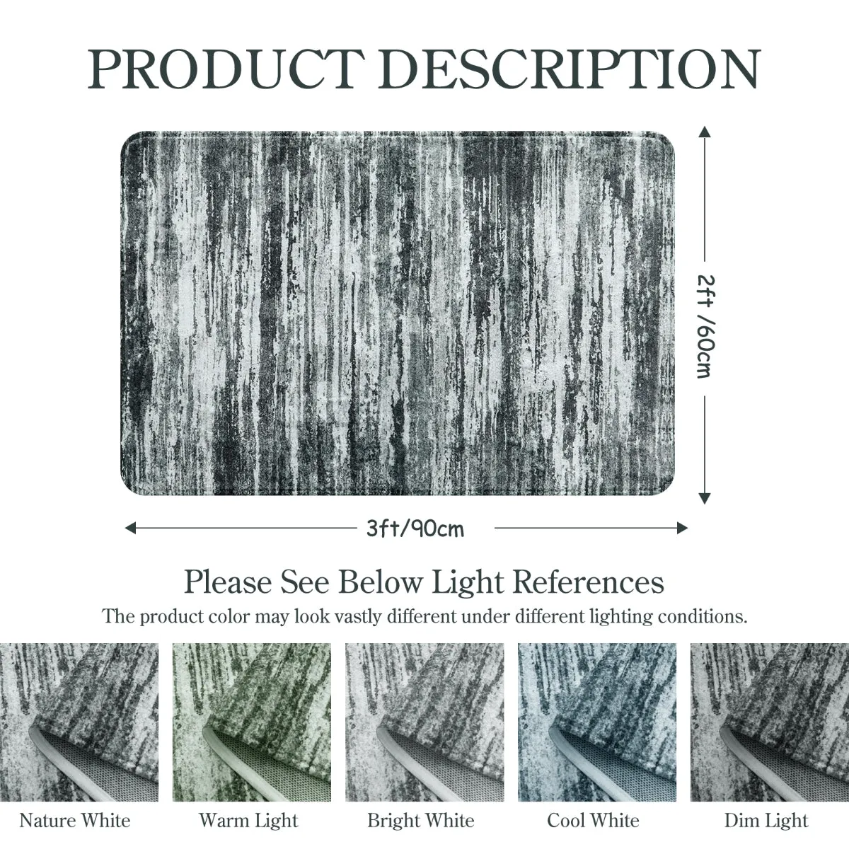 Nadia Modern Ombre Abstract Grey Area Rug