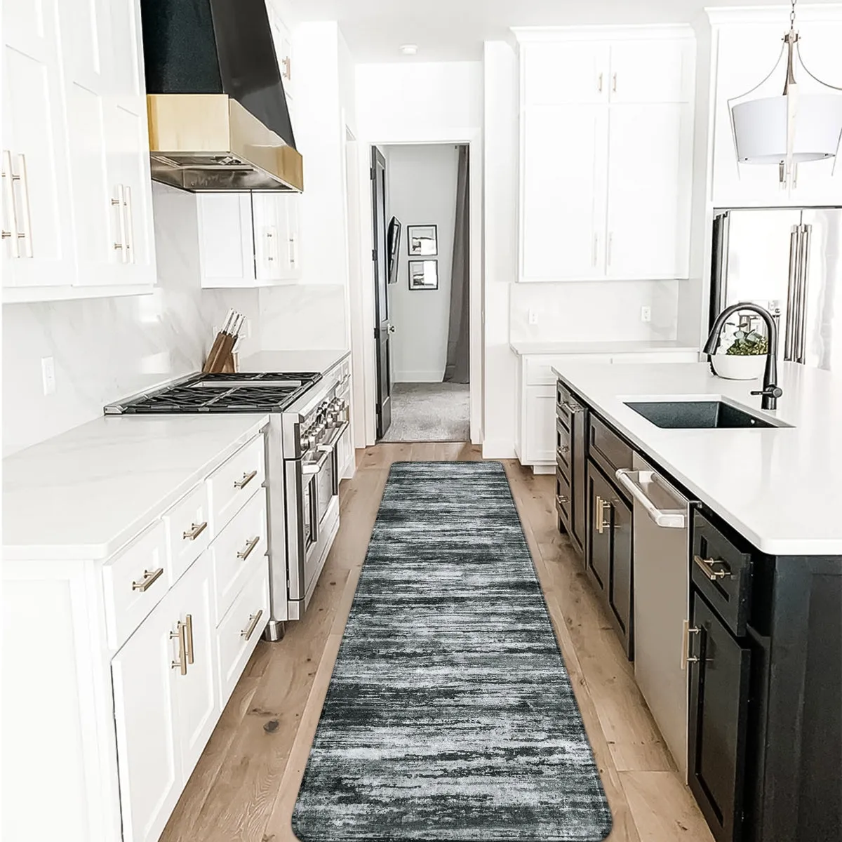 Nadia Modern Ombre Abstract Grey Area Rug