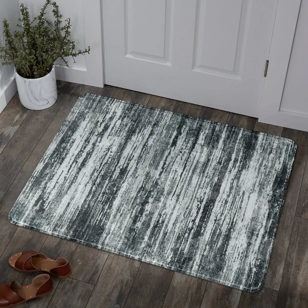 Nadia Modern Ombre Abstract Grey Area Rug
