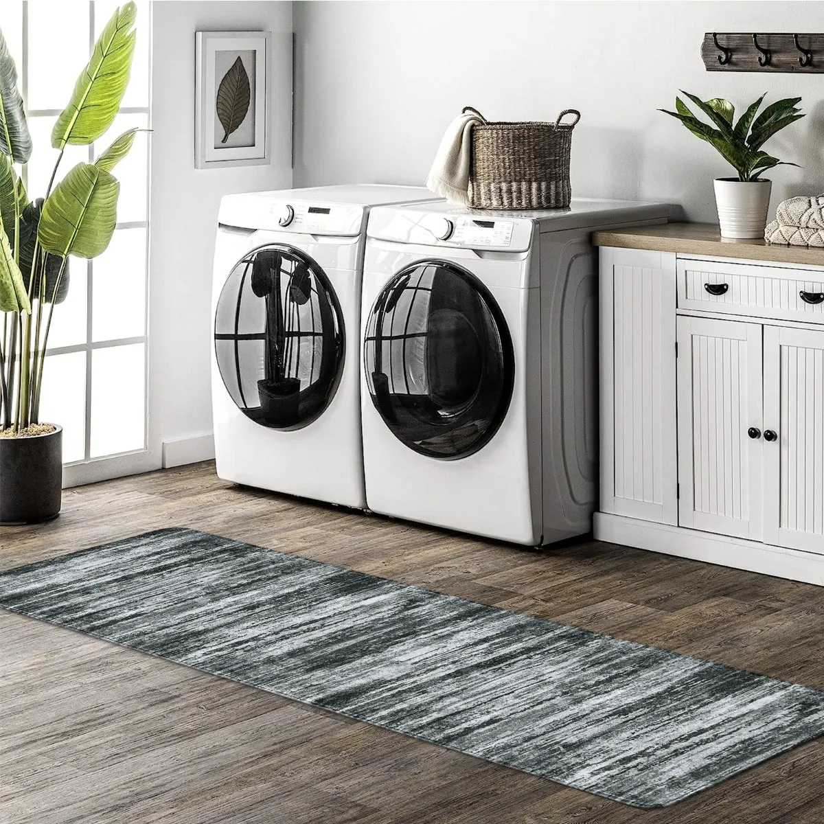 Nadia Modern Ombre Abstract Grey Area Rug