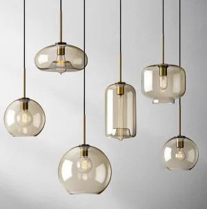 Nordic Industrial Style Glass Modern Luxury Led Pendant