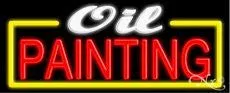 Oil Painting Handcrafted Real GlassTube Neon Sign