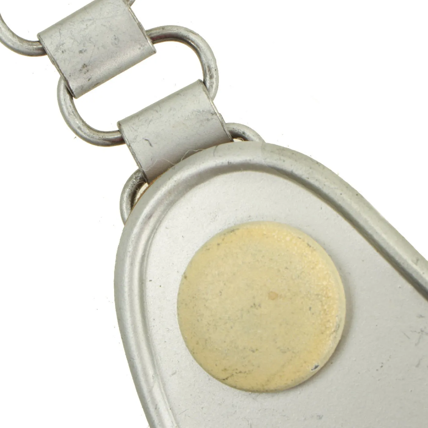 Original German WWII Feldgendarmerie Police Gorget with Phosphorescent Paint and Neck Chain