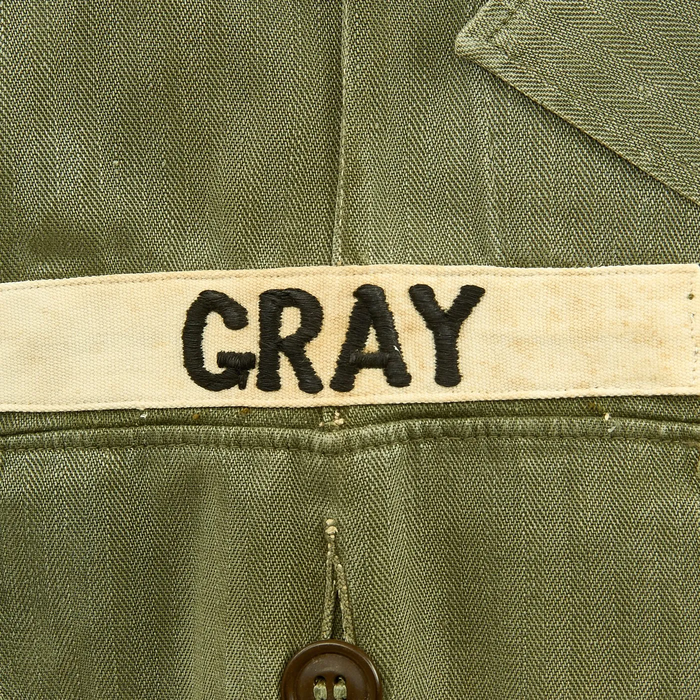 Original U.S. 1960s Major General David Warren Gray HBT Shirt