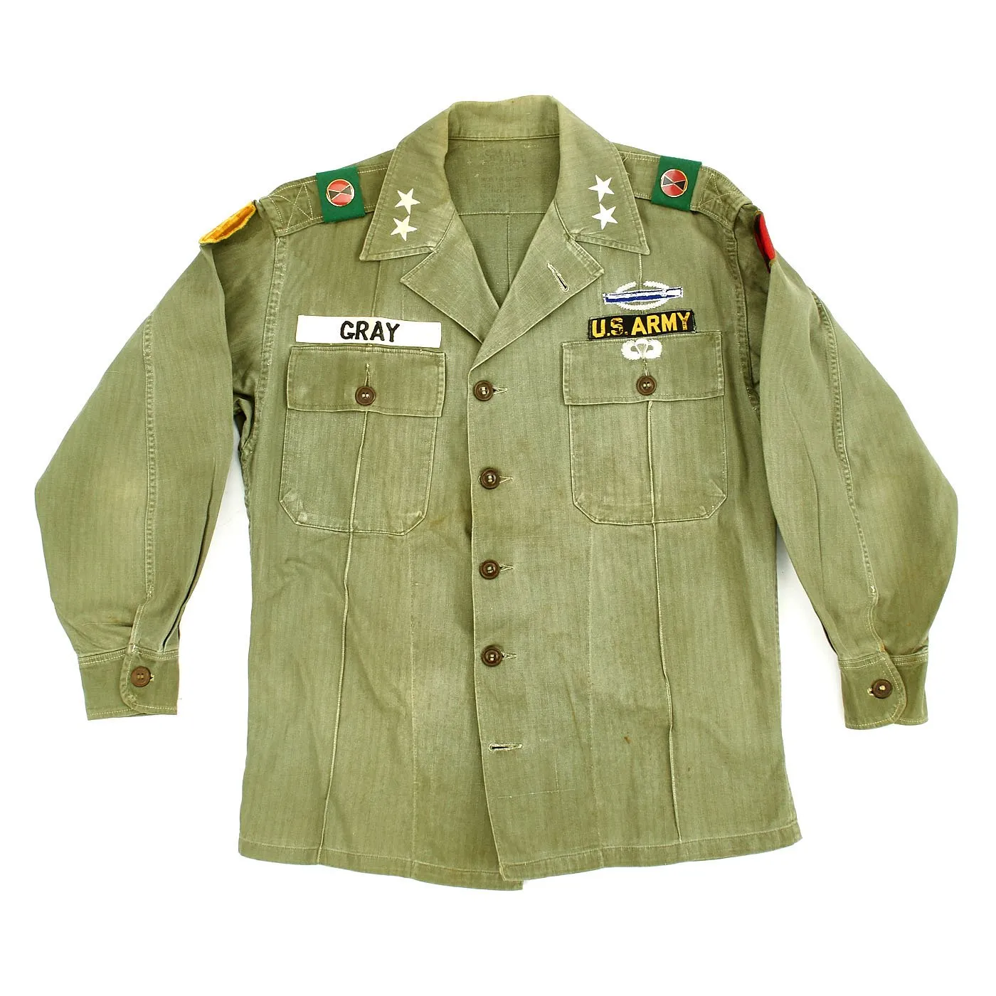 Original U.S. 1960s Major General David Warren Gray HBT Shirt