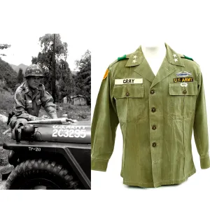 Original U.S. 1960s Major General David Warren Gray HBT Shirt