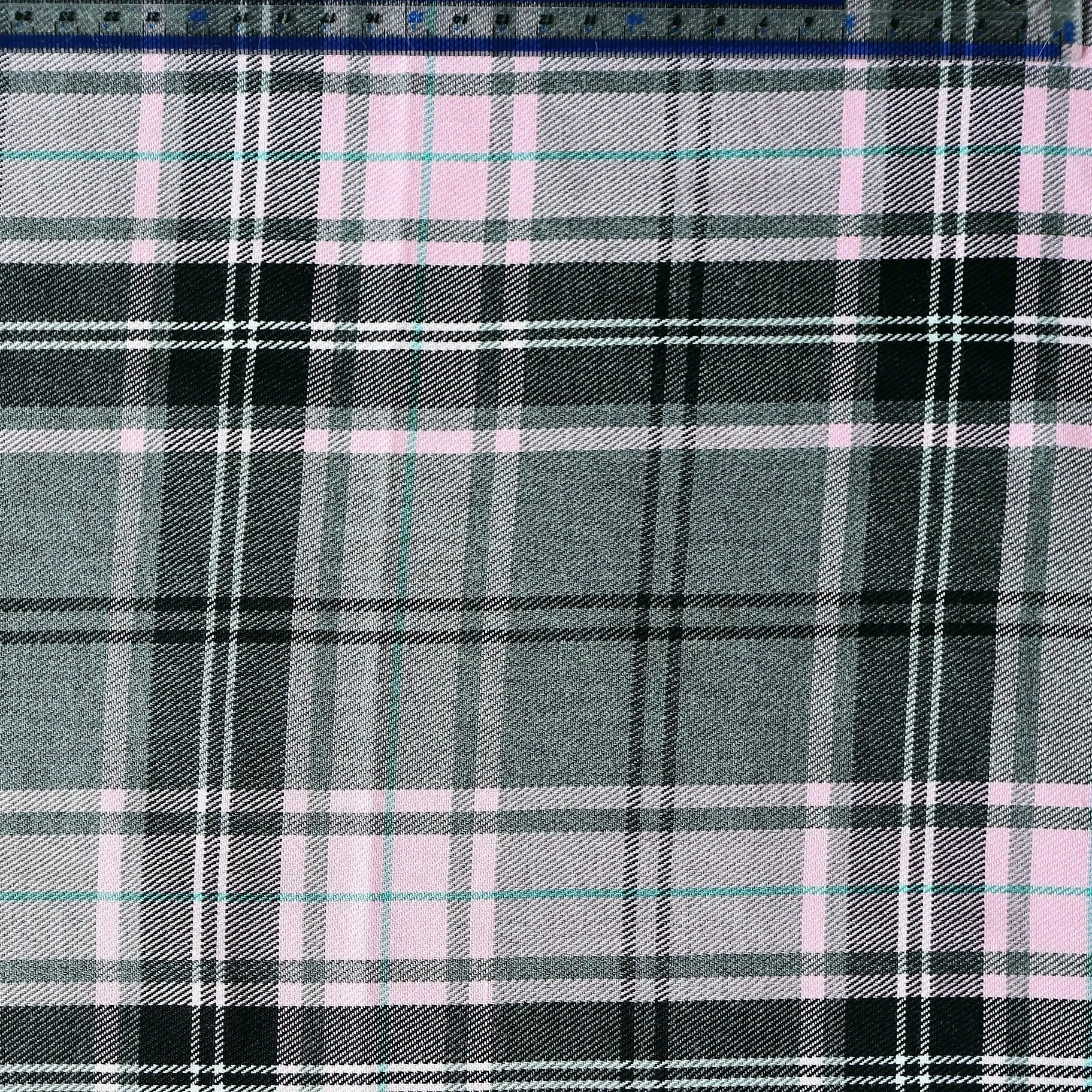 Polyester Viscose Tartan - FASHION PLAID PINK