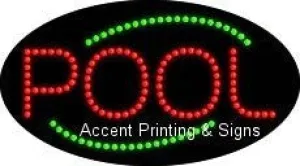 Pool Flashing & Animated LED Sign (High Impact, Energy Efficient)
