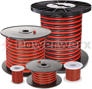 Powerwerx - Red/Black Zip Cord (Gauge 6) By the Foot